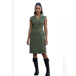 G.I.L.I.‎ Got It Love It "Military-inspired" Green Dress Size 14